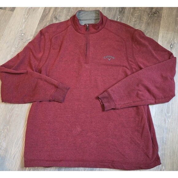 Callaway Golf Pullover Heather Quarter Zip Athletic Maroon Size‎ Med - Picture 1 of 5